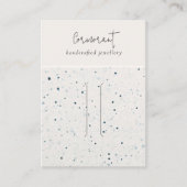 斑点のある青いテクスチャのヘアピンバンドディスプレイ 名刺 (正面)