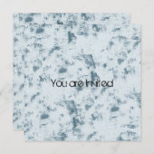 斑点のある青い抽象芸術赤ちゃんシャワー 招待状 (正面/裏面)