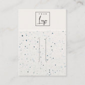 斑点のある青い白いテクスチャロゴヘアピンディスプレイ 名刺 (正面)