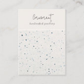 斑点のある青い白いテクスチャ空白のジュエリー表示 名刺 (正面)