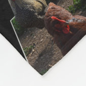 斑点のある鶏のポップアウト芸術、小さなフリースブランケット。 フリースブランケット (角)