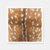 斑点のある鹿のファーテクスチャ スタンダードカクテルナプキン (正面)