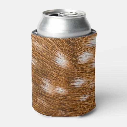 斑点のある鹿のファーテクスチャ 缶クーラー (缶正面)