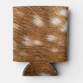 斑点のある鹿のファーテクスチャ 缶クーラー (正面)