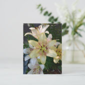 斑点のある黄色のユリの花はがき ポストカード (スタンド正面)