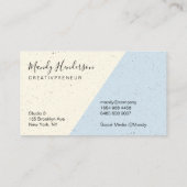 斑点のある2トーン 名刺 (裏面)