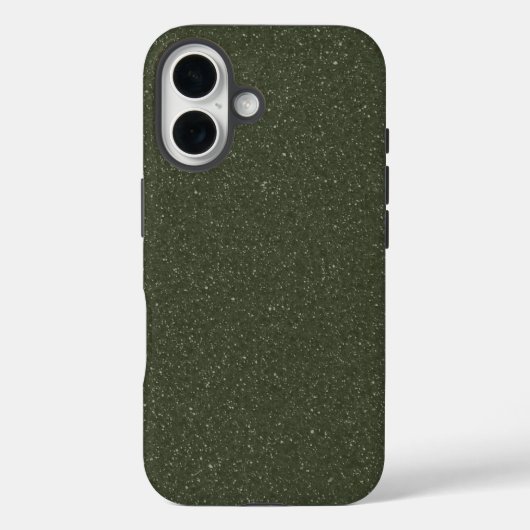 斑点のあるMoss Green iPhone 16ケース – カスタマイズ可能 Case-Mate iPhoneケース (裏面)