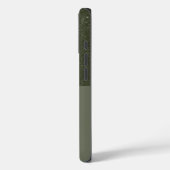斑点のあるMoss Green iPhone 16ケース – カスタマイズ可能 Case-Mate iPhoneケース (裏面 / 左)