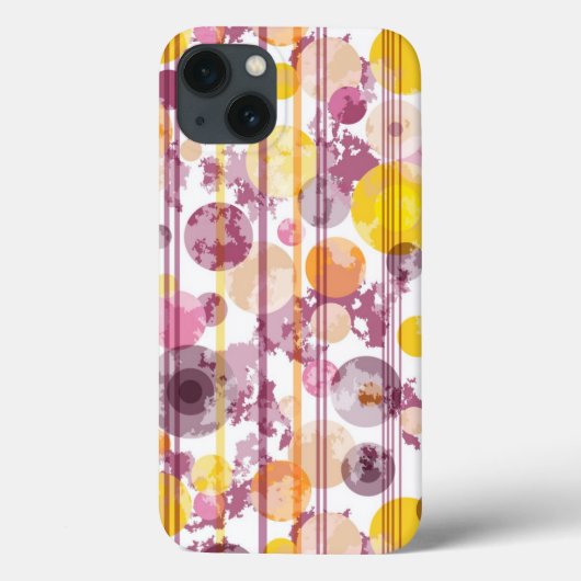 斑点のあストライプのる白いパターン Case-Mate iPhoneケース (裏面)
