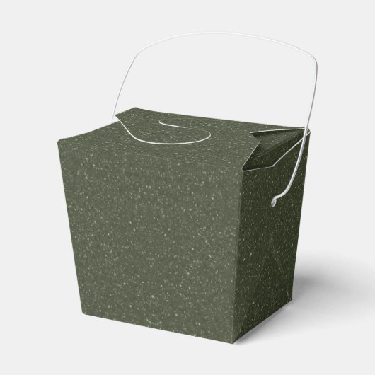 斑点のモスグリーンのおもてなしの箱(特注可能)- まとめ買い フェイバーボックス (正面サイド)
