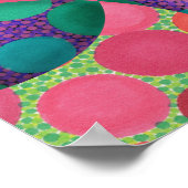 斑点の多い植物の抽象アートプリント ポスター (角)