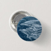 斑点を付けられたイルカPin 缶バッジ (正面&裏面)