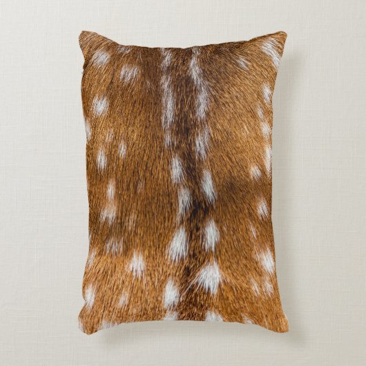 斑点を付けられたシカの毛皮の質 アクセントクッション (正面(垂直))