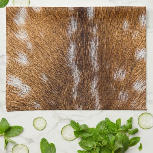斑点を付けられたシカの毛皮の質 キッチンタオル (折り畳み)
