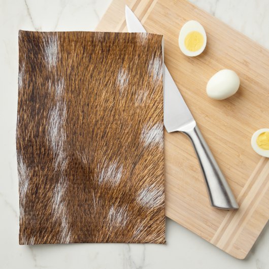 斑点を付けられたシカの毛皮の質 キッチンタオル (四つ折り)