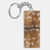 斑点を付けられたシカの毛皮の質 キーホルダー (正面左)