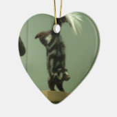 斑点を付けられたスカンク; 博物館の展示物 セラミックオーナメント (左)