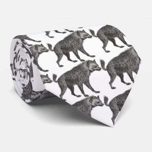 斑点を付けられたハイエナのタイ ネクタイ (ロール)