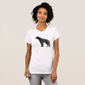 斑点を付けられたハイエナU愛動物の芸術のTシャツ Tシャツ (正面フル)