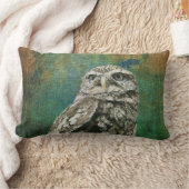斑点を付けられたフクロウの枕 ランバークッション (ブランケット)