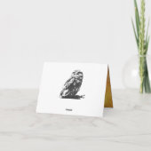 斑点を付けられたフクロウNotecard カード (裏面)