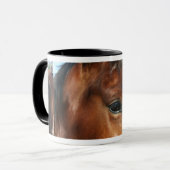斑点を付けられた乗用馬 マグカップ (正面左)