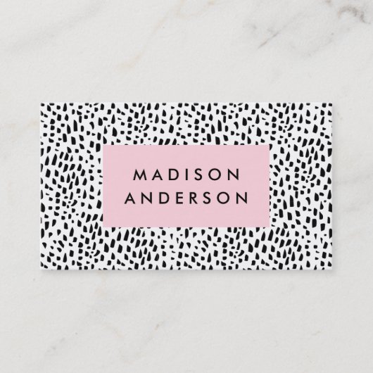 斑点を付けられた名刺 名刺 (正面)