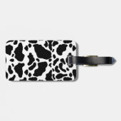 斑点を付けられた牛プリント、牛パターン、動物の毛皮 ラゲッジタグ (裏面横)