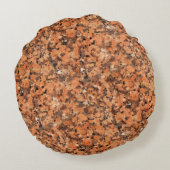 斑点を付けられた石の質の活発なパターンオレンジ黒 ラウンドクッション (裏面)