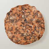 斑点を付けられた石の質の活発なパターンオレンジ黒 ラウンドクッション (裏面)