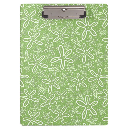 斑点を付けられた背景の貝パターン クリップボード (正面)