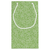 斑点を付けられた背景の貝パターン スモールペーパーバッグ (裏面)