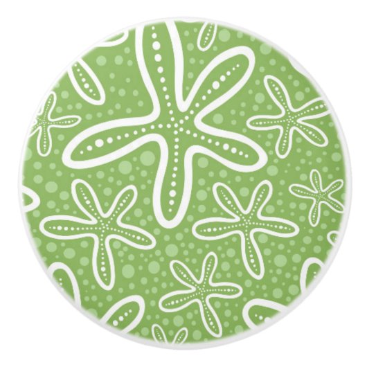 斑点を付けられた背景の貝パターン セラミックノブ (正面)