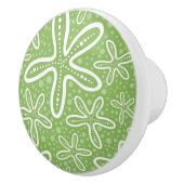 斑点を付けられた背景の貝パターン セラミックノブ (右)