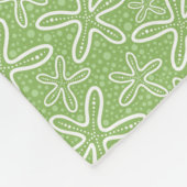 斑点を付けられた背景の貝パターン フリースブランケット (角)