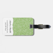 斑点を付けられた背景の貝パターン ラゲッジタグ (裏面横)