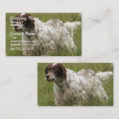 斑点を付けられた英国セッター犬の名刺 名刺 (正面/裏面)