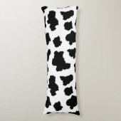 斑点を付けられたMoo牛オランダのホルスタイン動物の点 ボディピロー (正面縦)