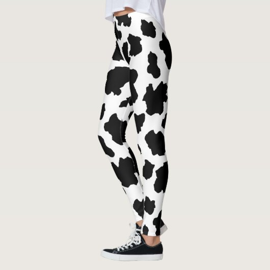 斑点を付けられたMoo牛愛らしいオランダのミルクの女中ホルスタイン レギンス (左)