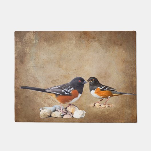 斑点を付けられたTOWHEE ドアマット (正面)
