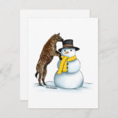 斑点ハイエナ - 休暇のカード シーズンカード (正面/裏面)