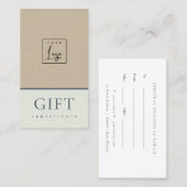 斑点付きセラミックアクアクラフトロゴギフト券 名刺 (正面/裏面)