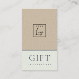 斑点付きセラミックアクアクラフトロゴギフト券 名刺