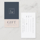 斑点付きセラミック海軍赤面ロゴギフト券 名刺 (正面/裏面)