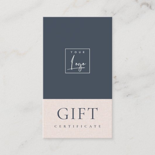 斑点付きセラミック海軍赤面ロゴギフト券 名刺 (正面)