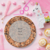 斑点地質石質組織サーフェス任意文字 ペーパープレート (パーティー)