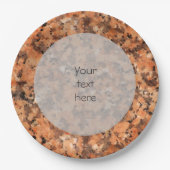 斑点地質石質組織サーフェス任意文字 ペーパープレート (正面)