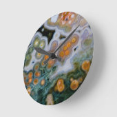斑点海ジャスパー ラウンド壁時計 (傾斜)
