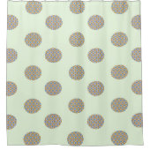 斑点状の点 シャワーカーテン (正面)