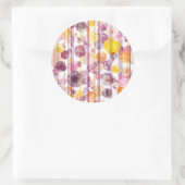 斑点状ストライプのの白 ラウンドシール (バッグ)